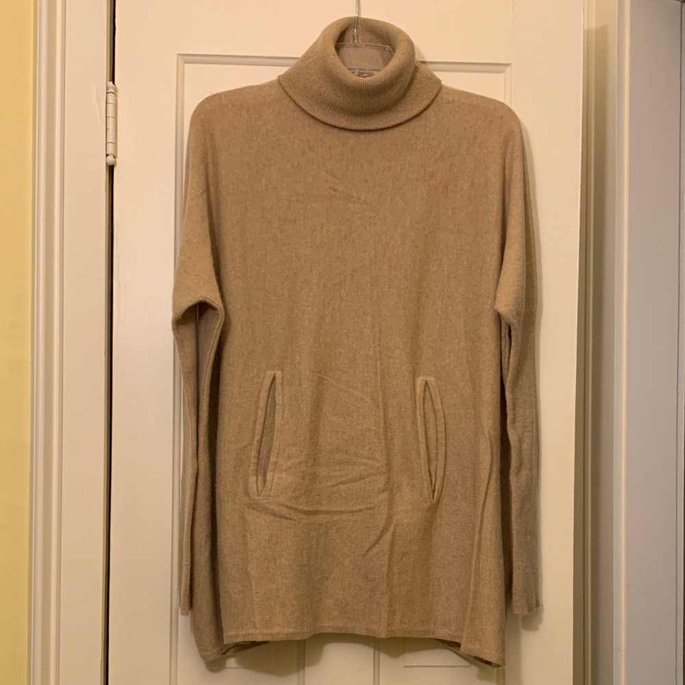 Cozy Tan Turtleneck Sweater